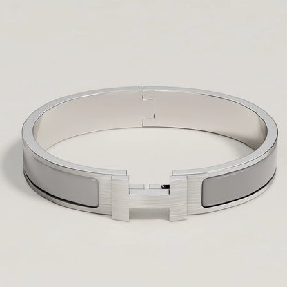 Hermès - Bracelet Clic HH Gris Clair Mat