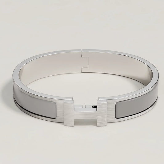 Hermès - Bracelet Clic HH Gris Clair Mat