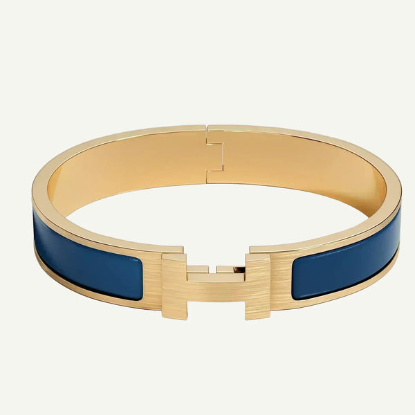 Hermès - Clic HH Bracelet Matte Gold Ultramarine