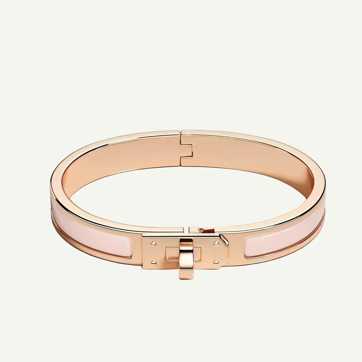 Hermès - Mini Clic Kelly Bracelet Rose Candeur