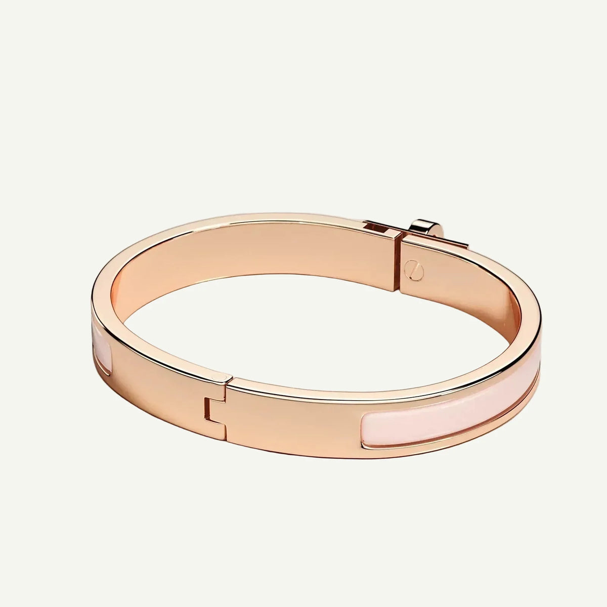 Hermès - Mini Clic Kelly Bracelet Rose Candeur