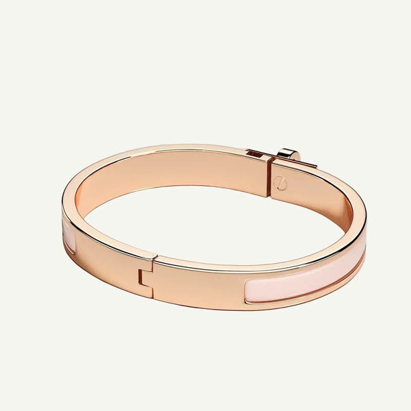 Hermès - Mini Clic Kelly Bracelet Rose Candeur