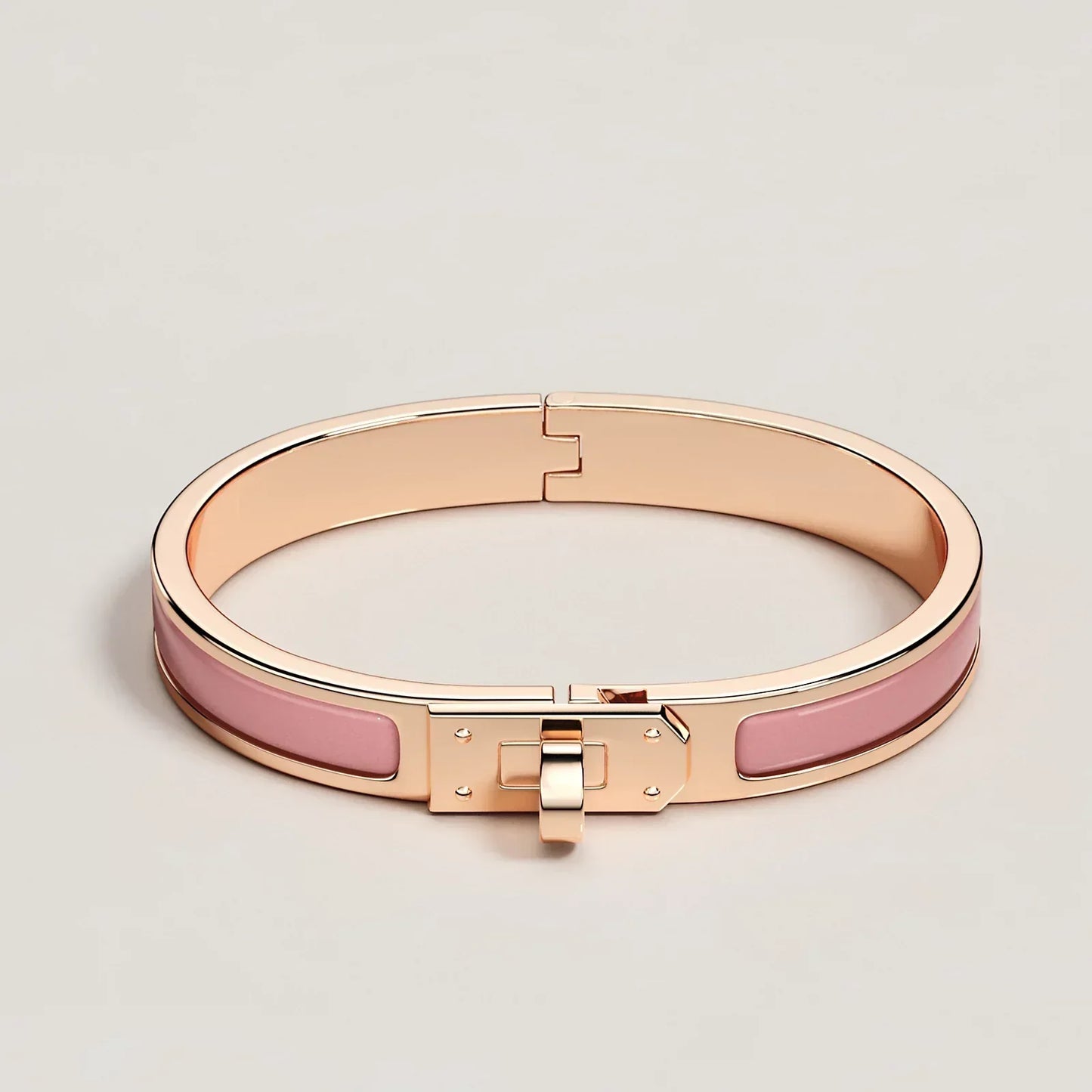 Hermès - Bracelet Mini Clic Kelly Rose Beauté