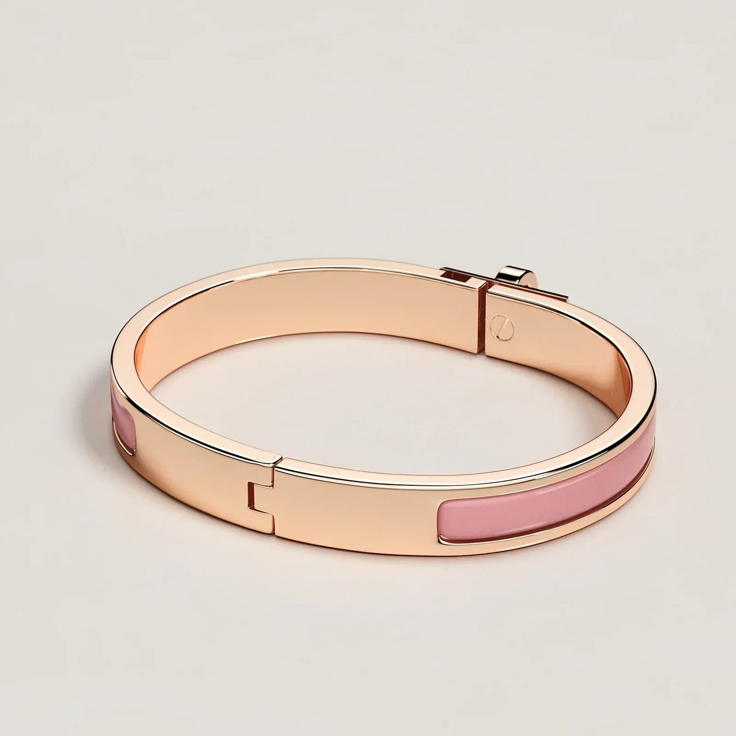 Hermès - Bracelet Mini Clic Kelly Rose Beauté