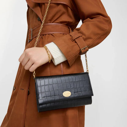 Burberry Portefeuille Cotswolds à chaîne Noir