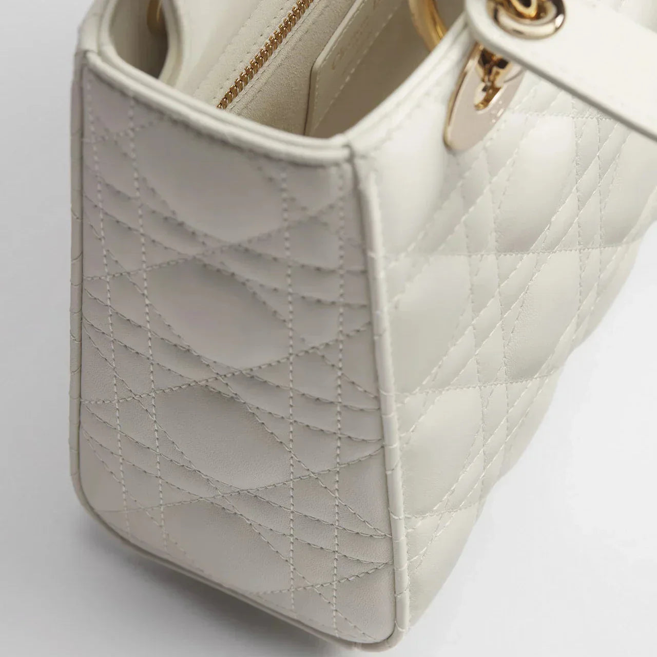 Dior Sac Lady Small Blanc à bandoulière