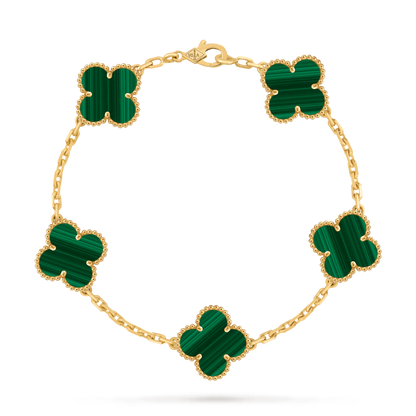 Van Cleef Vintage Alhambra 5 motifs Malachite