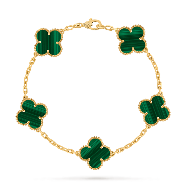 Van Cleef Vintage Alhambra 5 Motifs Malachite