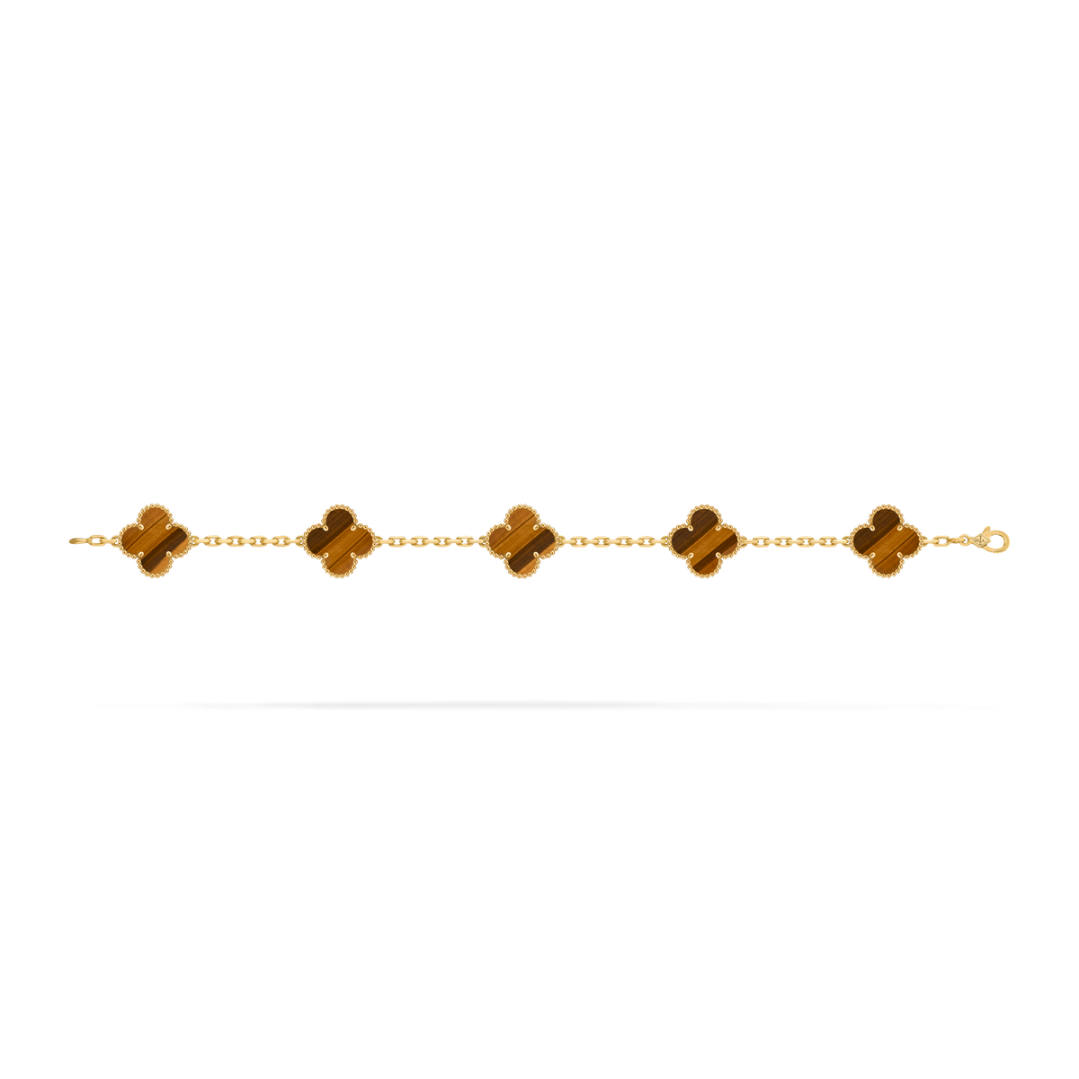 Van Cleef Vintage Alhambra 5 Motifs Tiger's Eye