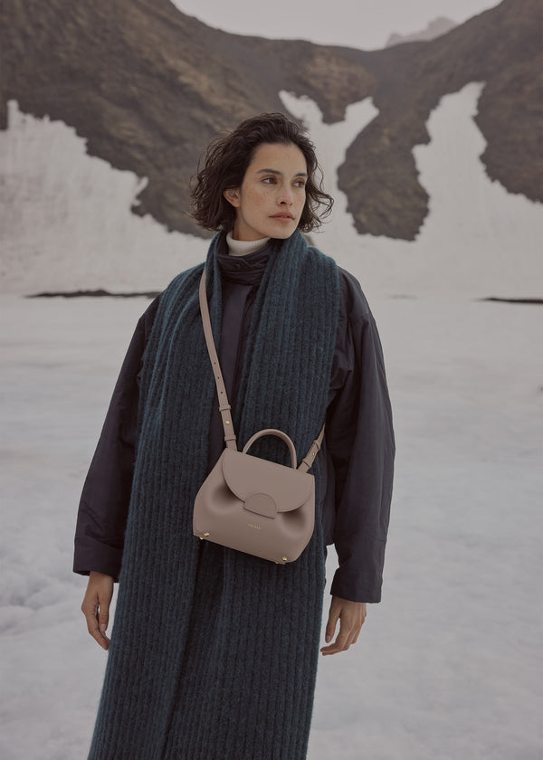 Polène Sac Numéro Un Nano Taupe Grainé