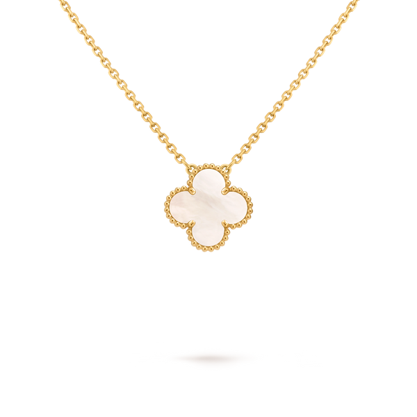 Van Cleef Collier Vintage Alhambra Or Jaune Nacre Blanche