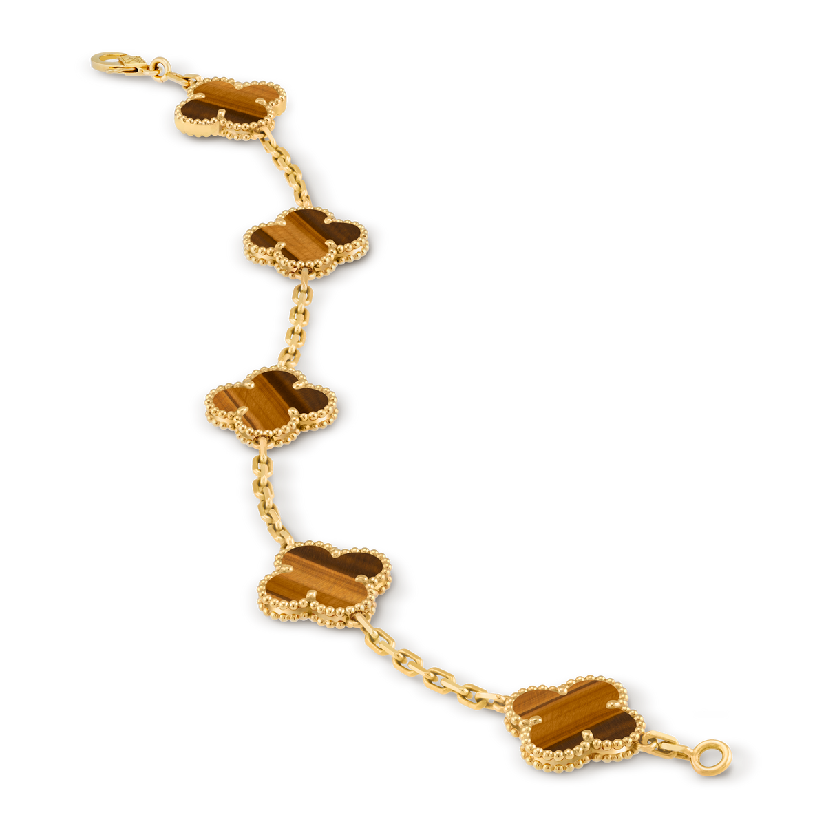Van Cleef Vintage Alhambra 5 Motifs Tiger's Eye