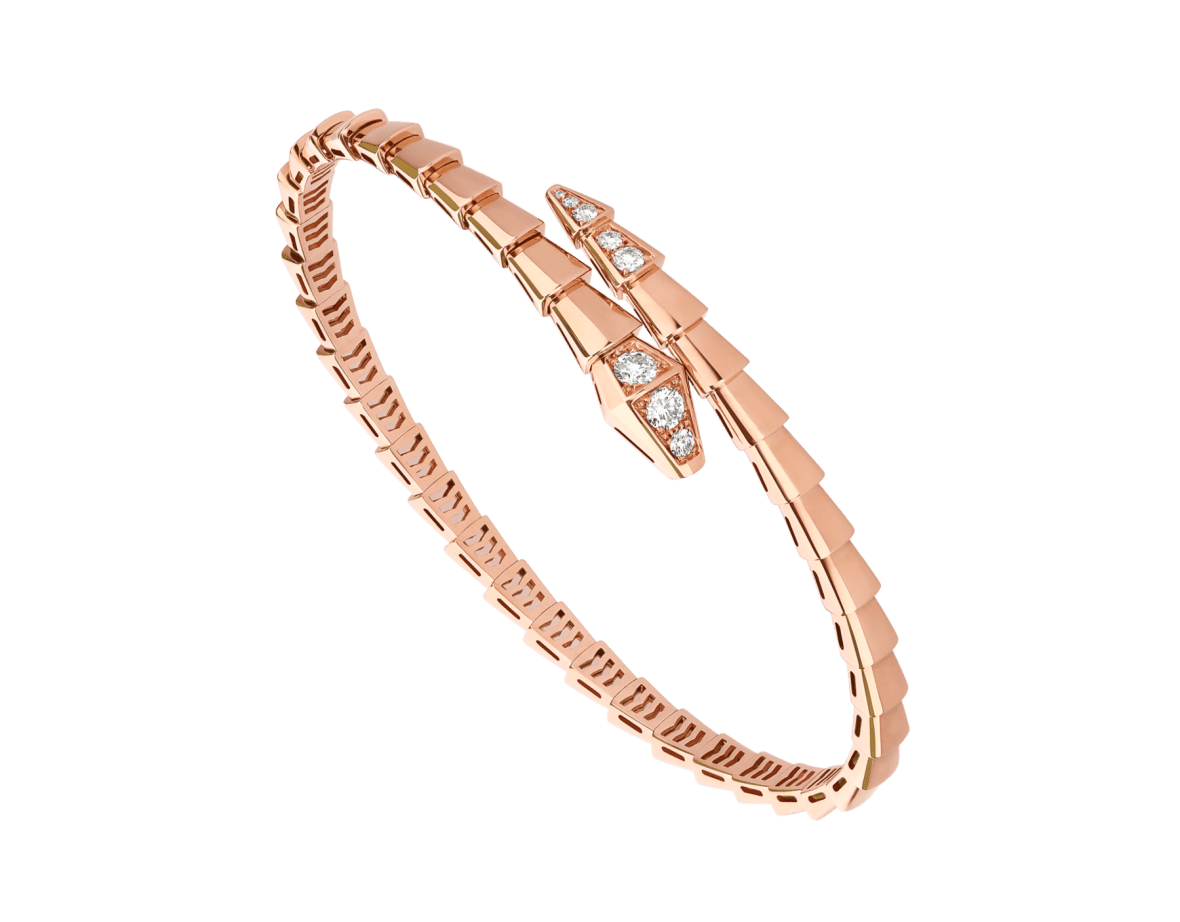 BVLGARI - Serpenti Viper Bracelet Or Rose Diamant