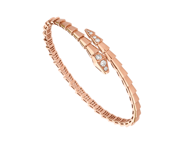 BVLGARI - Serpenti Viper Bracelet Or Rose Diamant