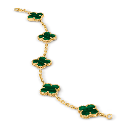 Van Cleef Vintage Alhambra 5 motifs Malachite