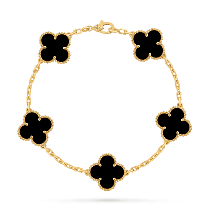 Van Cleef Vintage Alhambra 5 motifs Onyx