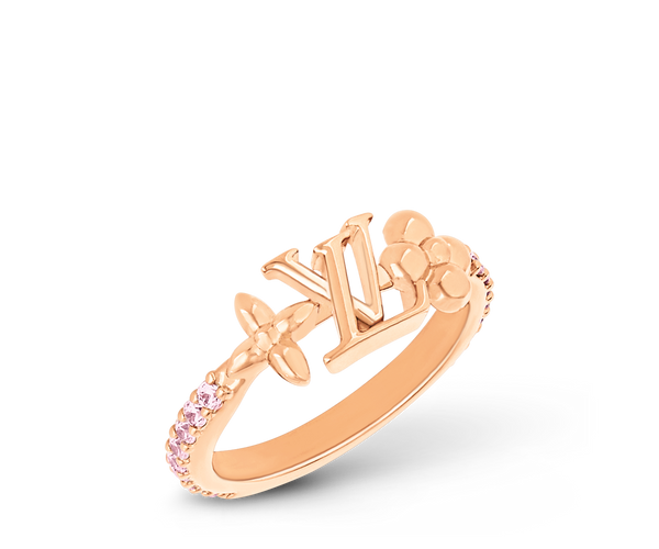 Louis Vuitton Bague LV Iconic Or Rose Fleurs
