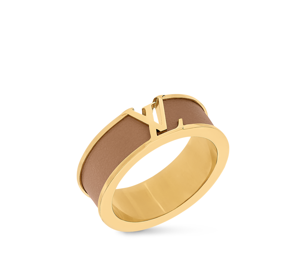 Louis Vuitton Bague LV Initiales Cuir Marron