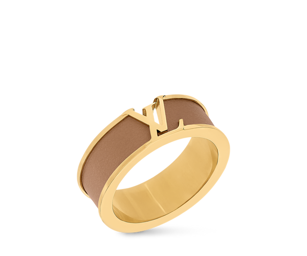Louis Vuitton Bague LV Initiales Cuir Marron