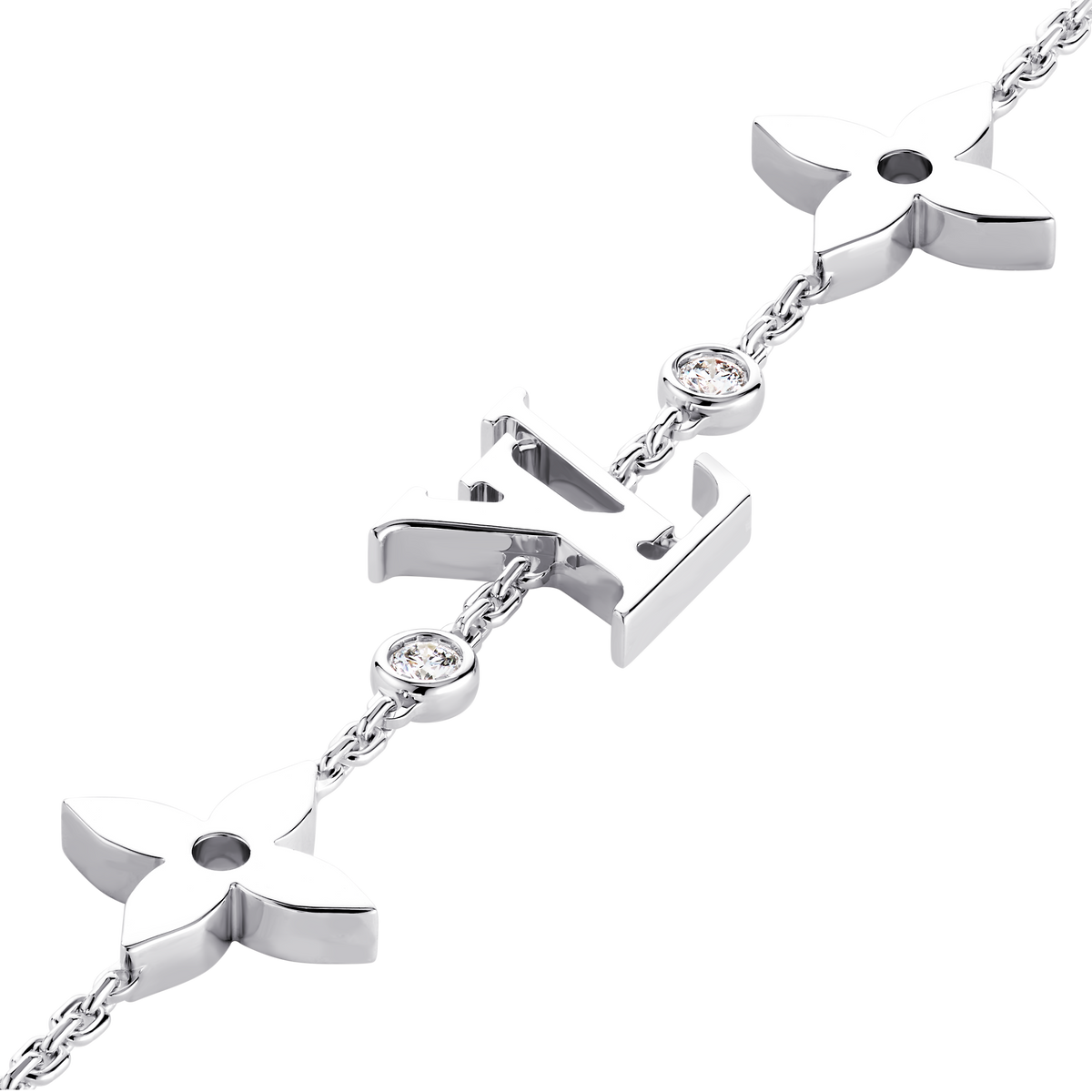 LV - Monogram Blossom Bracelet White Gold