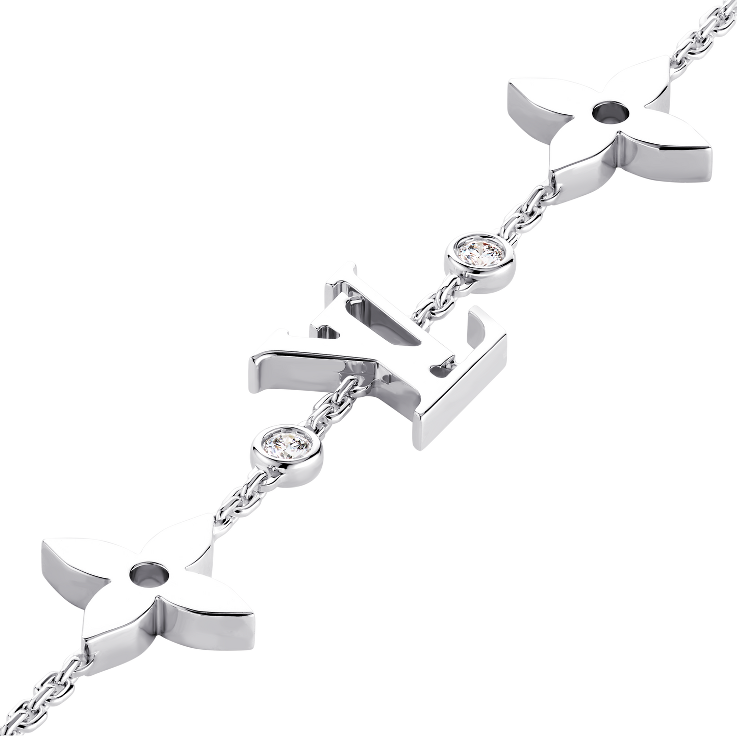 LV - Bracelet Monogram Blossom Or Blanc