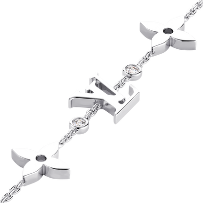 LV - Bracelet Monogram Blossom Or Blanc