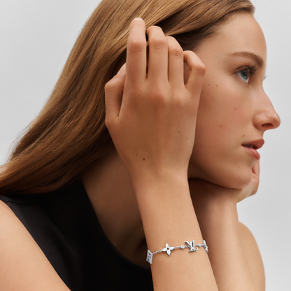 LV - Bracelet Monogram Blossom Or Blanc