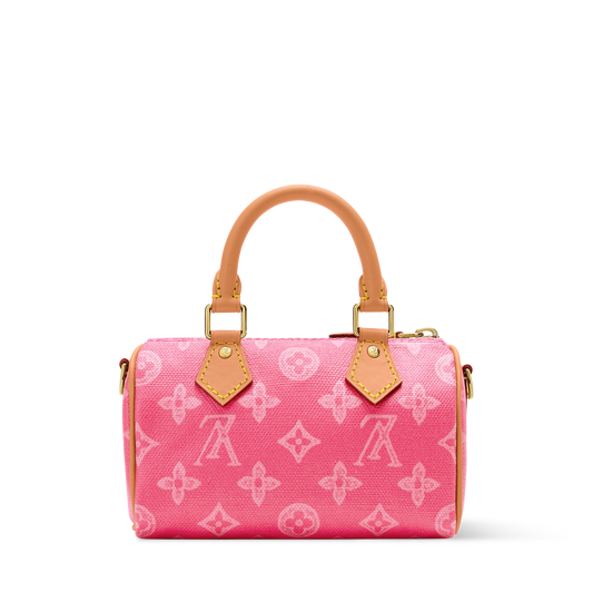 LV Sac Nano Speedy Toile Rose