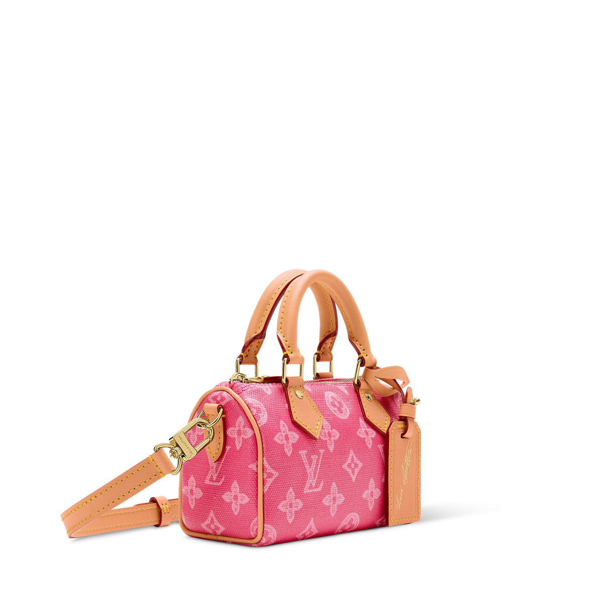 LV Sac Nano Speedy Toile Rose