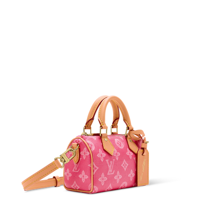 LV Sac Nano Speedy Toile Rose