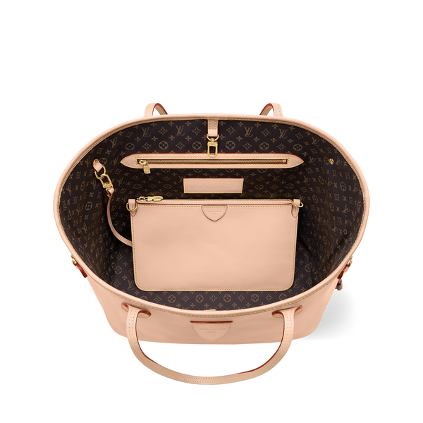 LV Neverfull MM Beige Bag