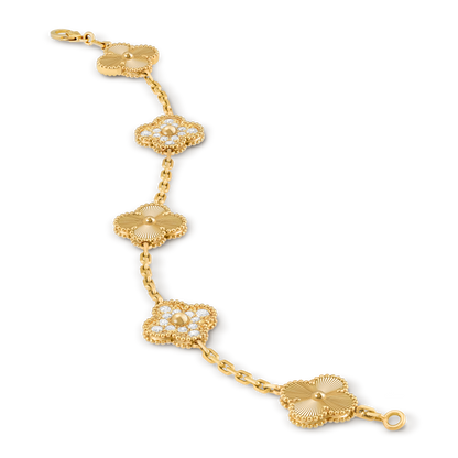 Van Cleef Vintage Alhambra 5 motifs Or jaune