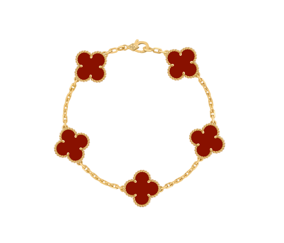 Van Cleef Vintage Alhambra 5 Motifs Carnelian