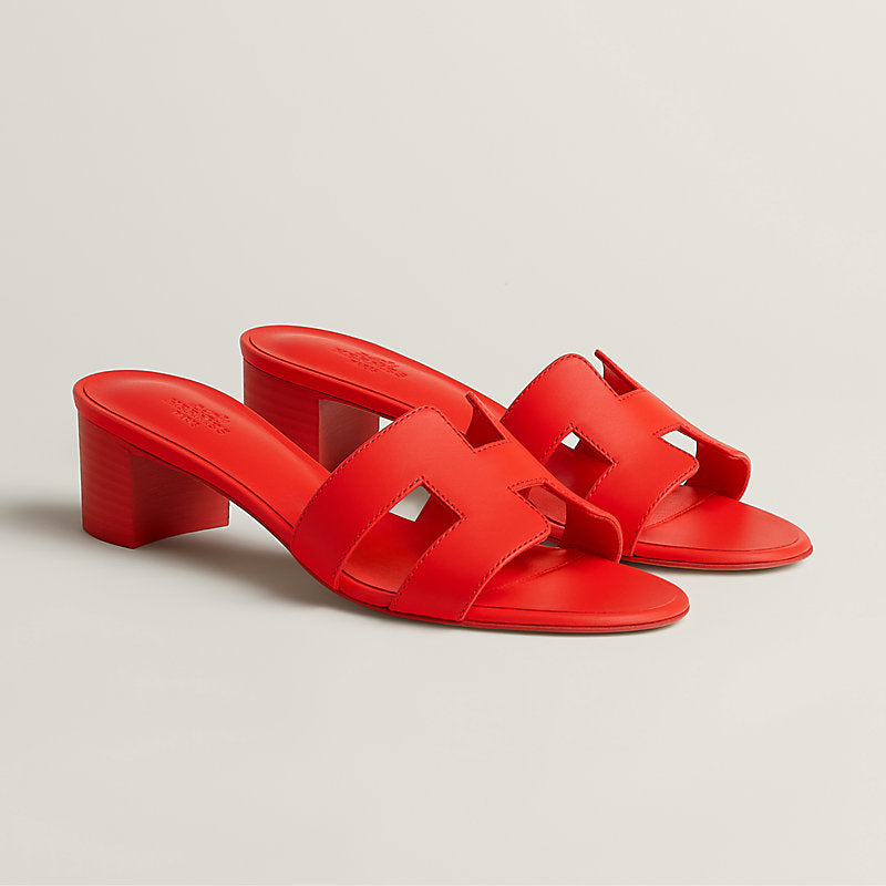 Hermes Sandales Oasis Rouge Grenadine