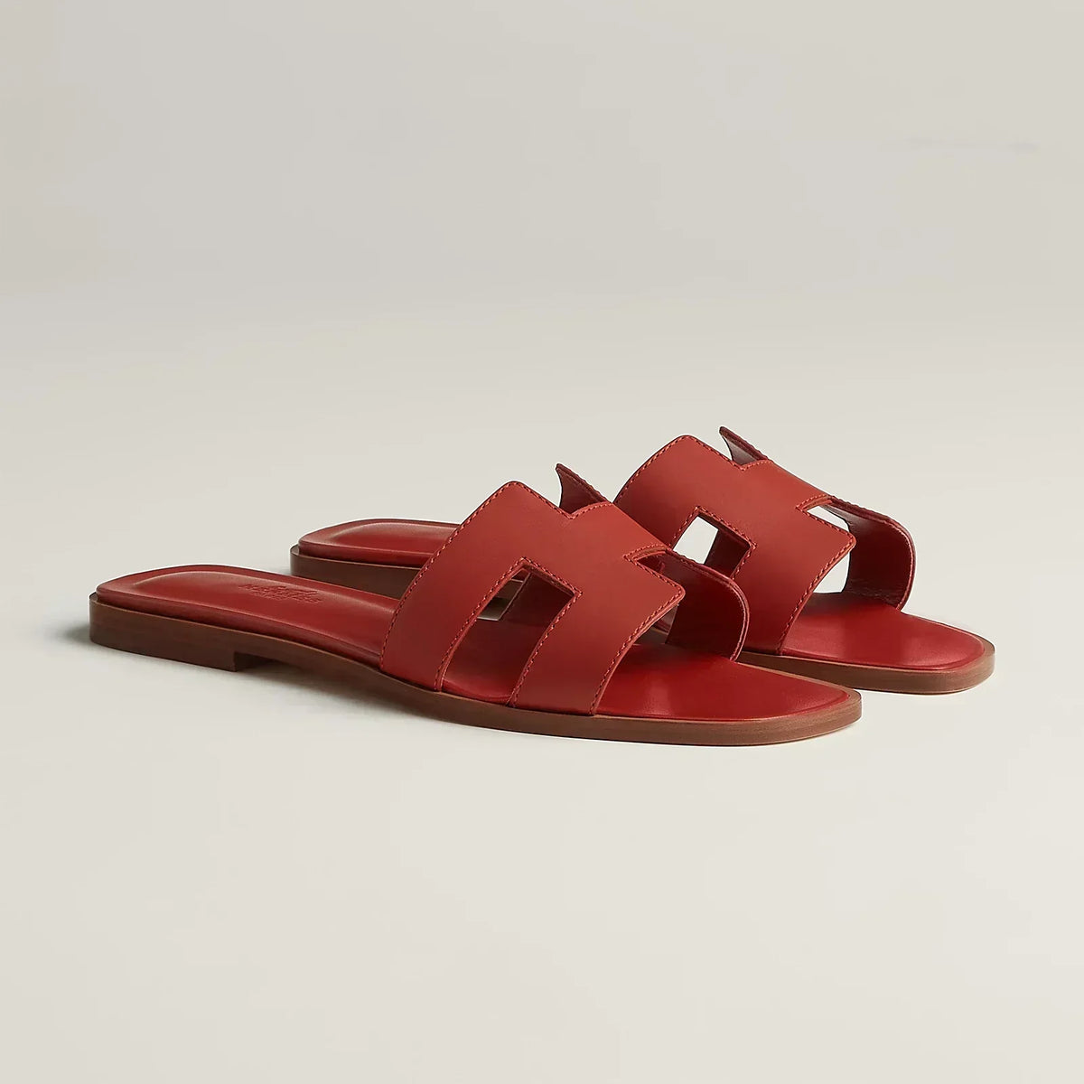 Hermes Sandales Orange brûlé