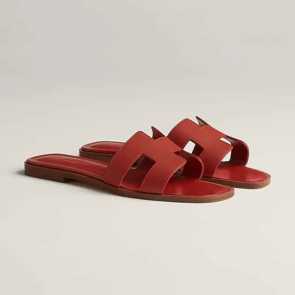 Hermes Sandales Orange brûlé