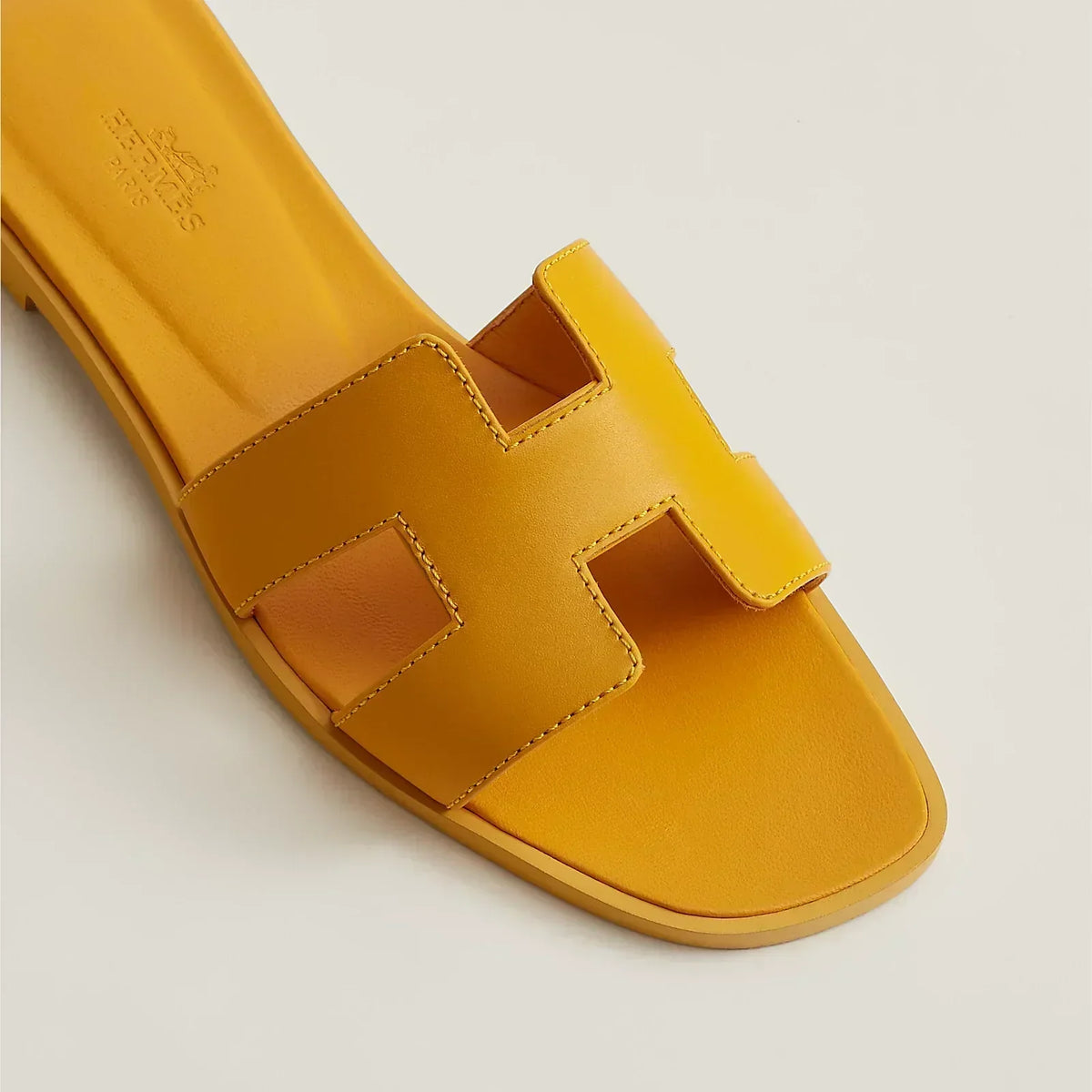 Hermes Sandales Jaune Topaze