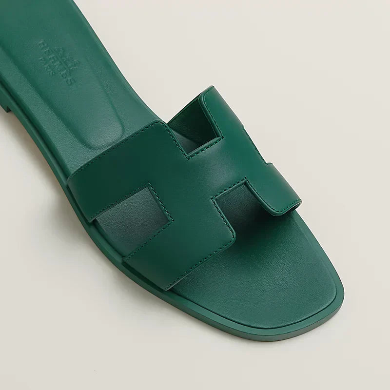 Hermes Sandales Vert viride