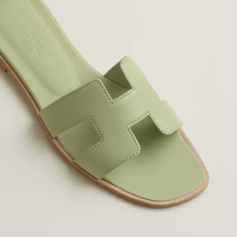 Hermes Sandales Vert de mer