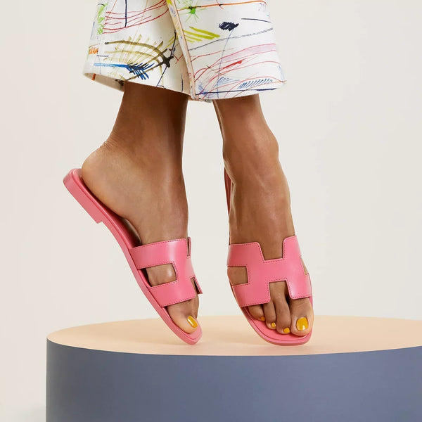 Hermes Sandales Pétale de rose