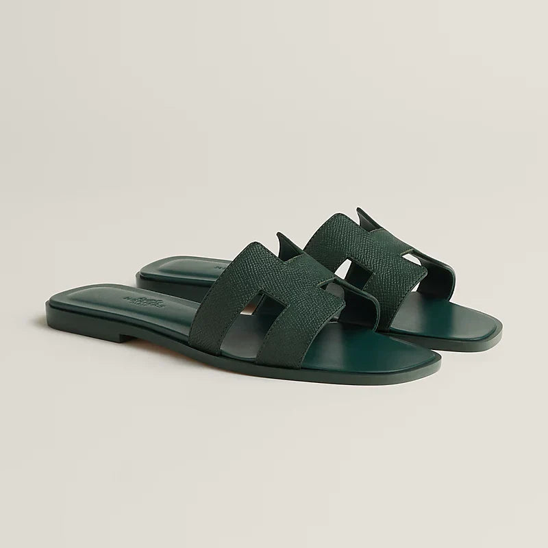 Hermes Sandales Vert Bouteille