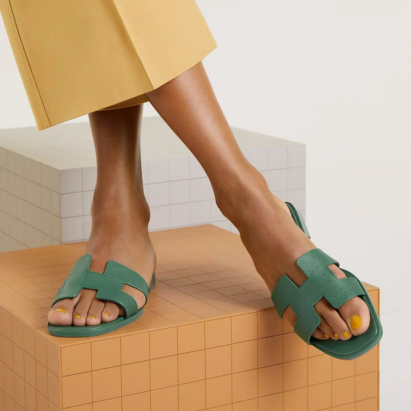Hermes Sandales Ivy Green