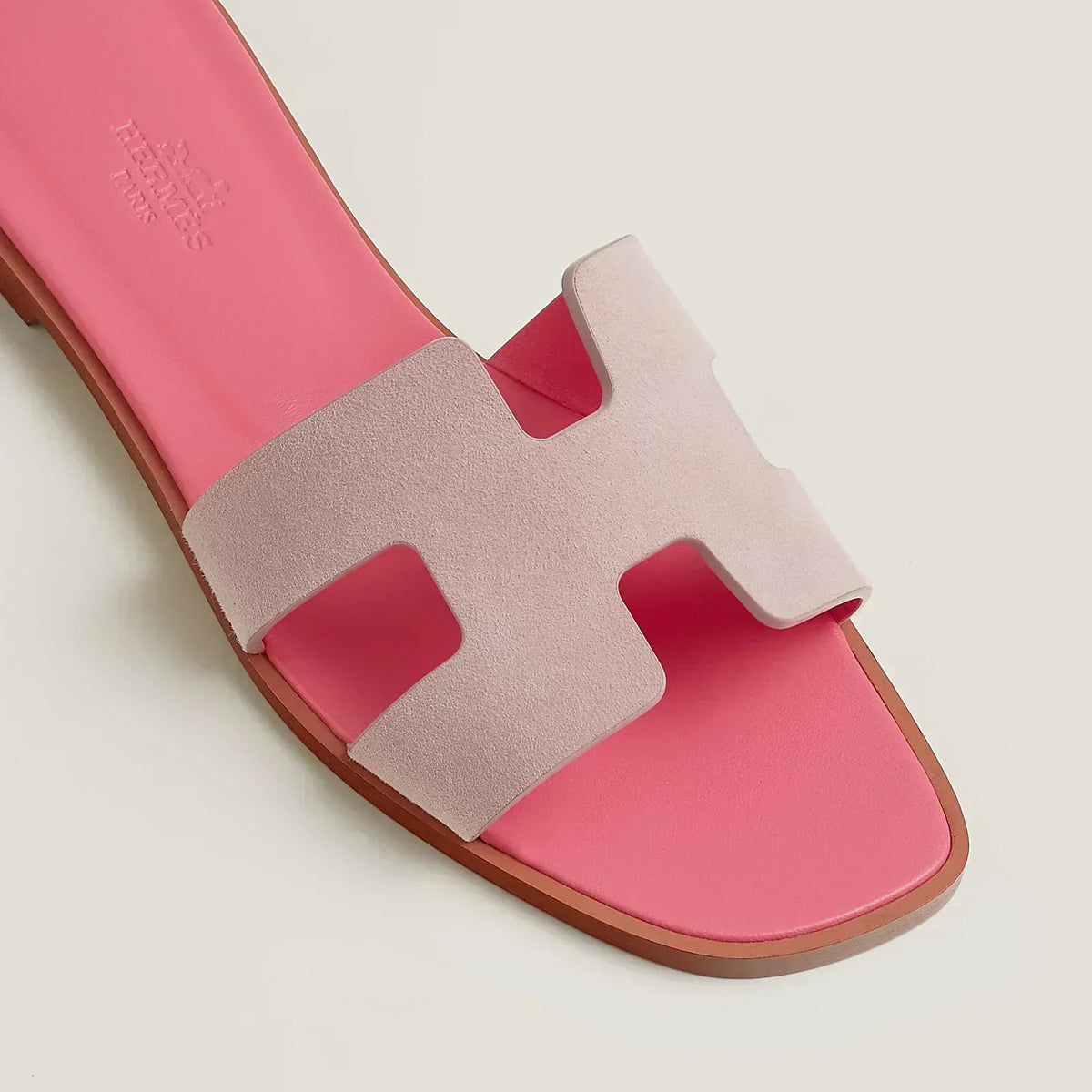 Hermes Sandales Porcelaine rose