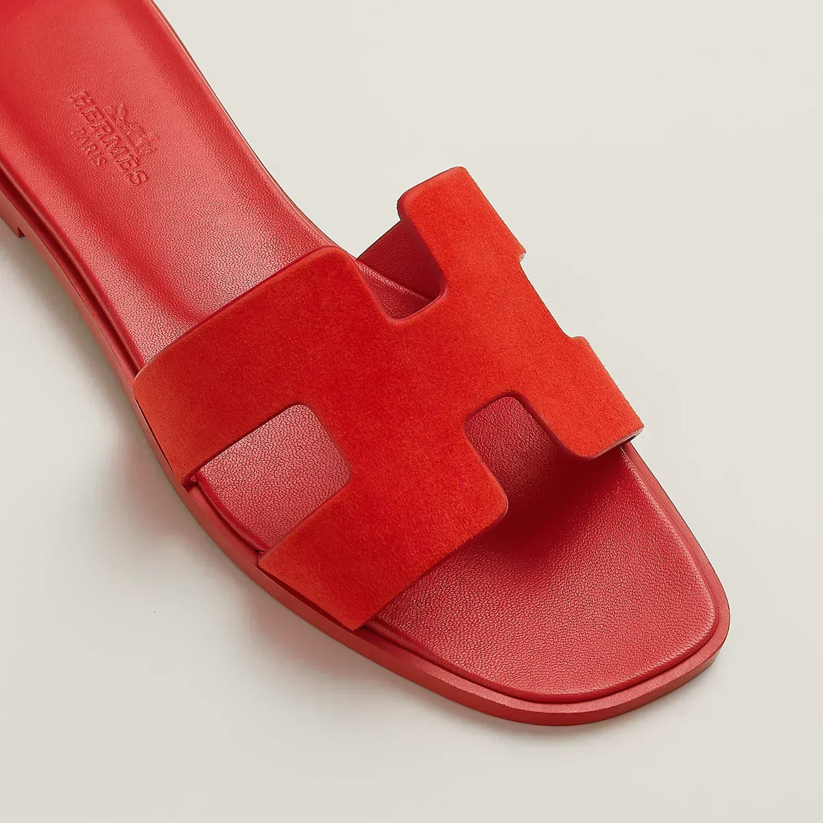 Hermes Sandales Rouge Grenadine
