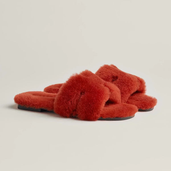 Hermes Sandales Rouge Turin