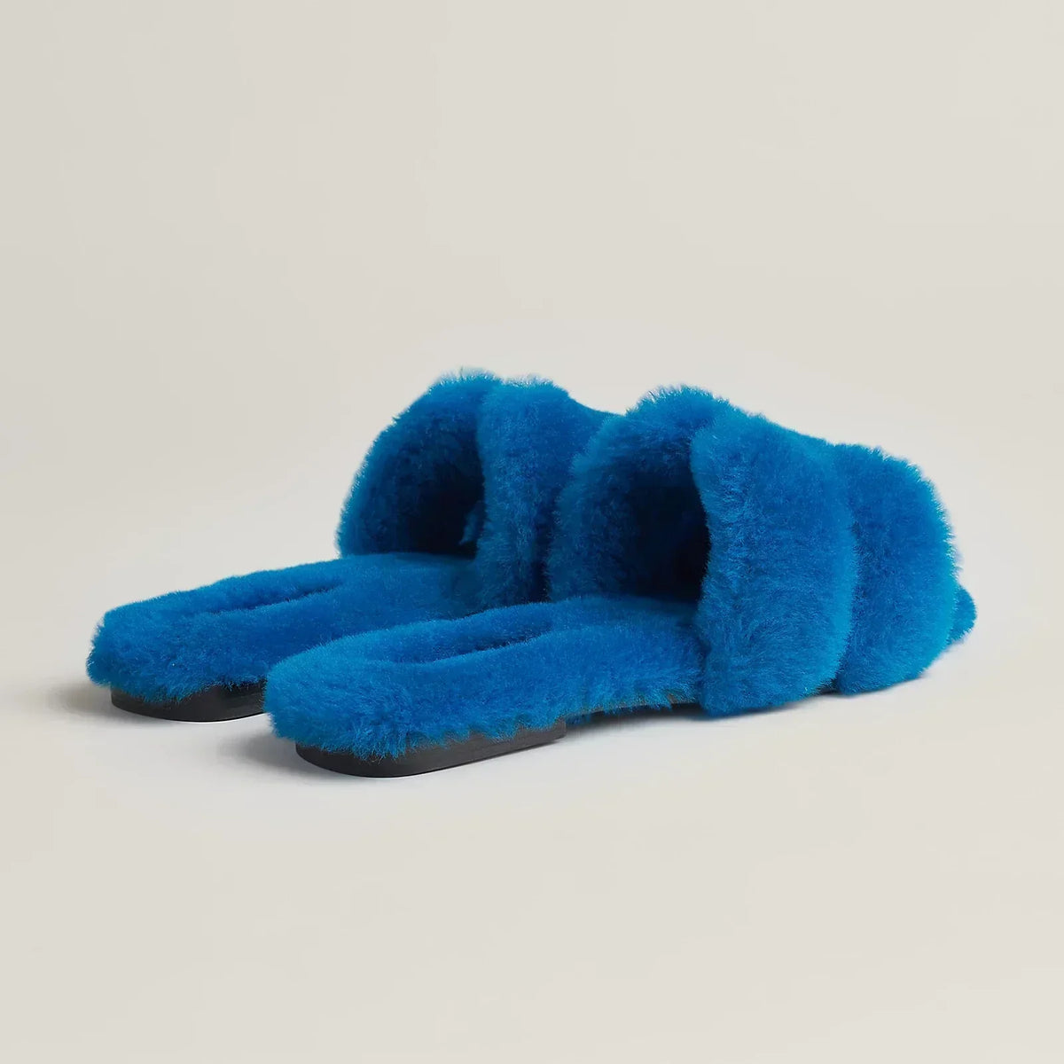 Hermes Sandales Bleu océan