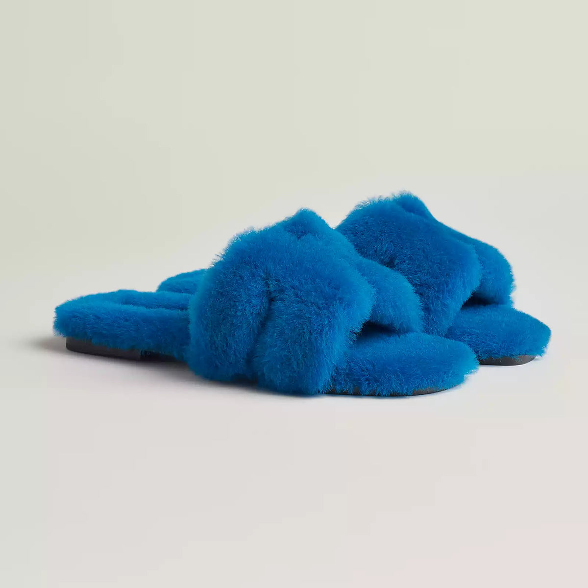 Hermes Sandales Bleu océan