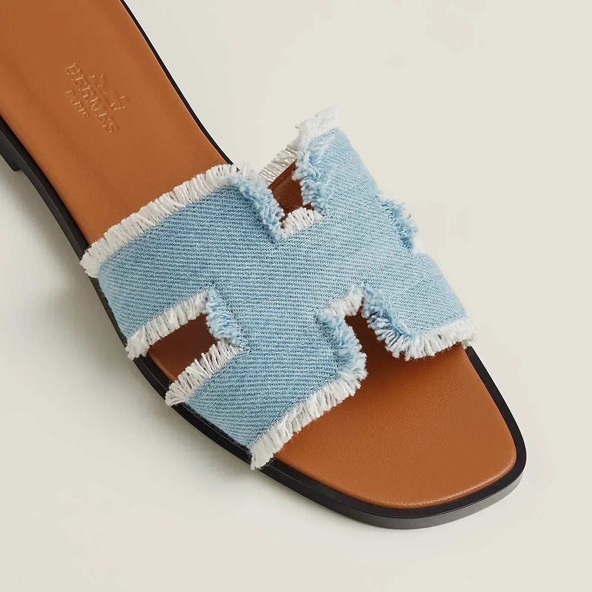 Hermes Sandales Bleu clair