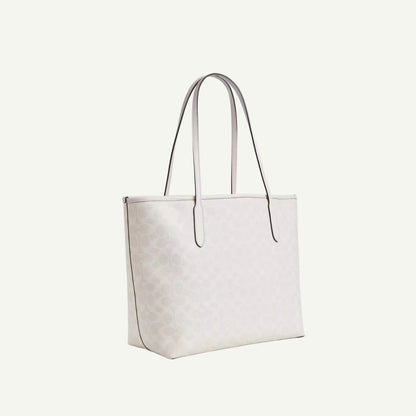 Coach Sac Cabas City Blanc Toile