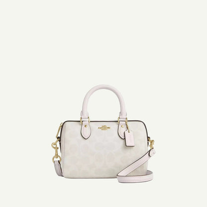 Coach Mini sac Bandoulière Rowan Blanc Toile